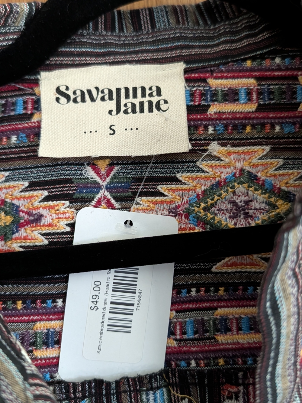 Savanna Jane Striped Utility Jacket with Multicolor Embroidered Accents - Picture 4 of 4